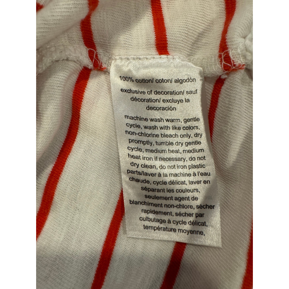 Tommy Hilfiger White & Red Striped Hoodie Top with Half-Zip - Size Large - Picture 16 of 16